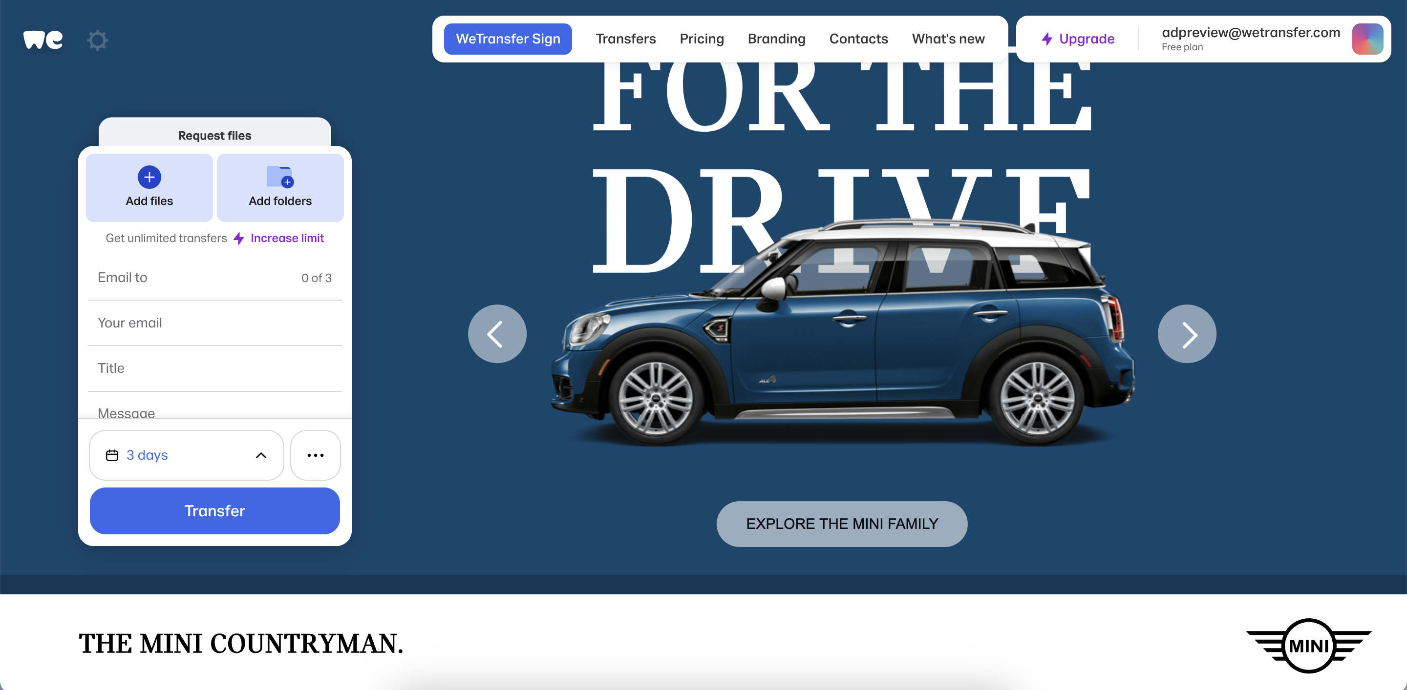 WeTransfer Advertising