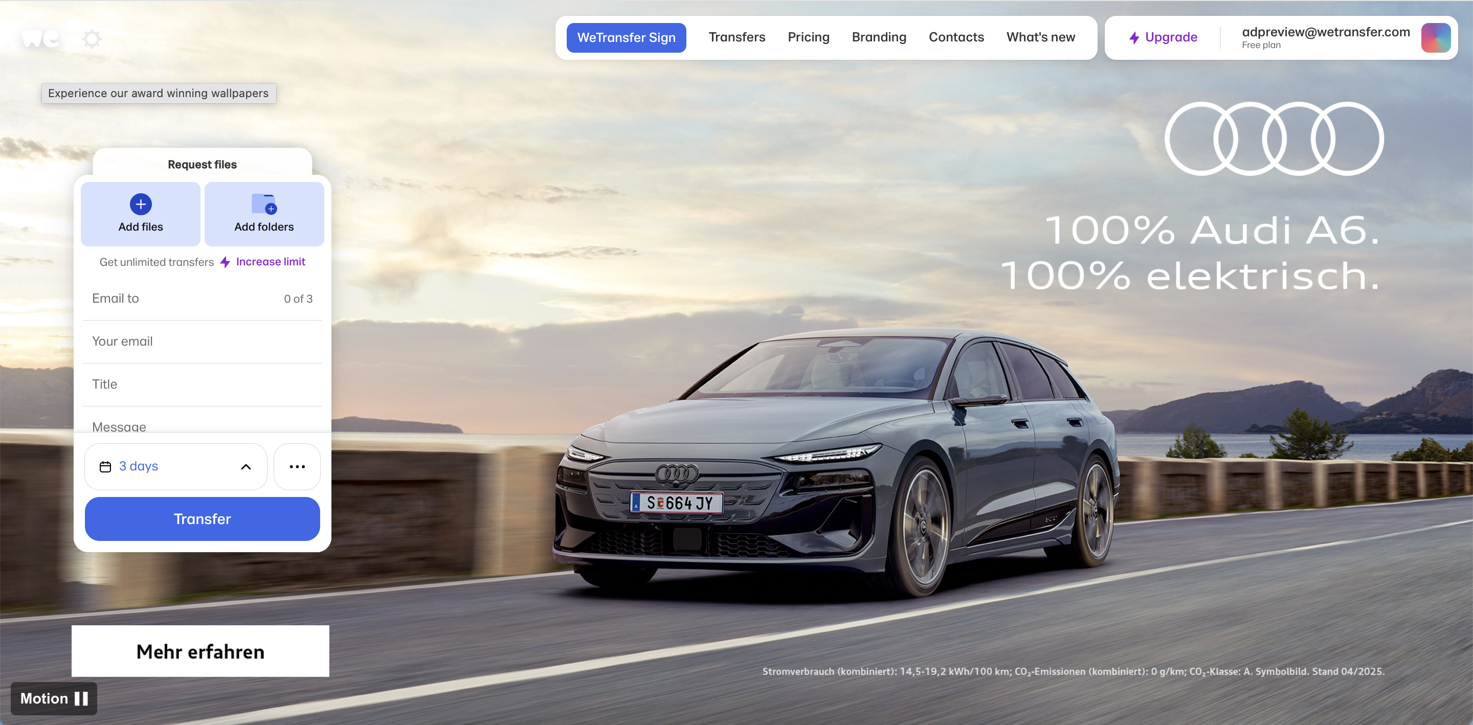 WeTransfer Advertising