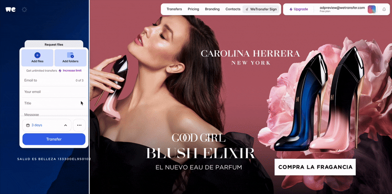 Carolina Herrera Split Screen